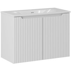 Set kast Comad Nova White NOVA WHITE 82-80-2D, wastafel Comad Sky 3 SKY 3 80CM DP (E-8099-3-80)