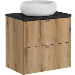 Set kast Comad Nova Oak NOVA OAK A 82-60-2S, wastafel Comad Wiki UN-WIKI-SW, NOVA BLACK B 89-60