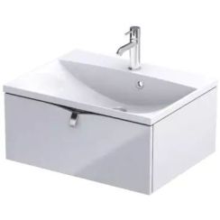Oristo Siena kast 59.6x45.5x25 cm hangend onder de wastafel wit OR45-SD1S-60-1
