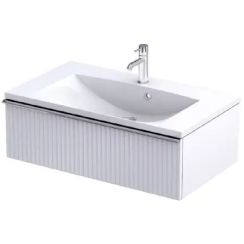 Oristo Etna kast 79.6x45.5x25 cm hangend onder de wastafel wit OR52-SD1S-80-2R