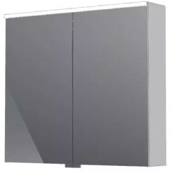 Oristo Geo kast 80x12.5x70 cm hangend langs de zijkant chroom KI01-SGL2D-80-99