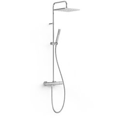 Tres Over-Wall doucheset wand met thermostaat met regendouche chroom 19039317