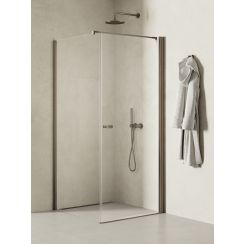 New Trendy New Soleo Gunmetal Brushed douchecabine 80x80 cm vierkant grafiet geborsteld/helder glas K-2132-WP