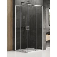New Trendy Prime douchecabine 110x70 cm rechthoekig chroom glans/helder glas D-0300A/D-0349A