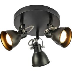 Markslöjd Mion plafondlamp 3x7 W zwart 108847