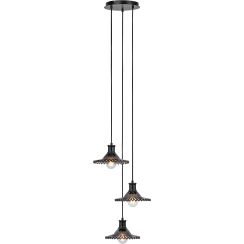 Markslöjd Novia hanglamp 3x40 W zwart-bedampt 108853