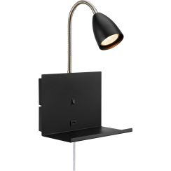 Markslöjd Cuarto wandlamp 1x7 W zwart 108855