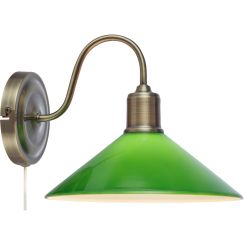 Markslöjd Vela wandlamp 1x40 W messing-groen 108866