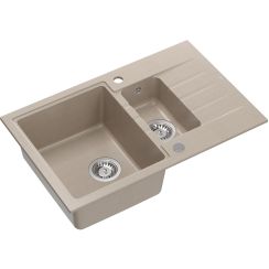 Quadron Peter graniteq spoelbak 78x50 cm beige HCQP57850BEZP