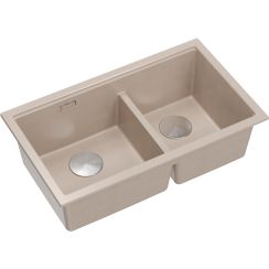 Quadron Logan graniteq spoelbak 76x45 cm beige HQL7645U2_BS_U
