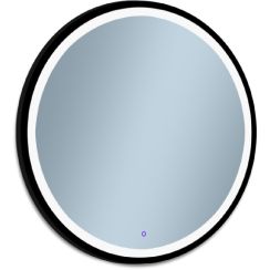 Venti Rund LED II spiegel 70x70 cm rond met verlichting zwart 5907459662658