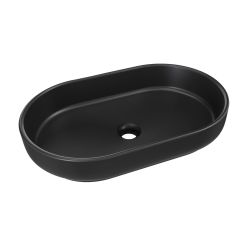 Comad River 2 wastafel 55x35 cm ovaal opbouw zwart mat RIVER 2 BLACK MATT UN 55 ( E-6594 )
