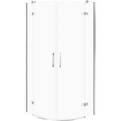 Cersanit City douchecabine 90x90 cm halfrond chroom glans/helder glas S584-069