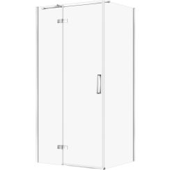 Cersanit City douchecabine 100x80 cm rechthoekig chroom glans/helder glas S584-095