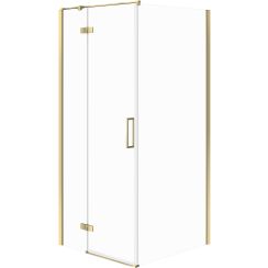 Cersanit City douchecabine 90x90 cm vierkant gouden glans/helder glas S584-108