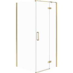 Cersanit City douchecabine 80x80 cm vierkant gouden glans/helder glas S584-079
