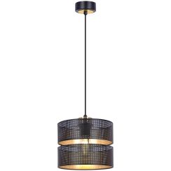 Kaja Malavi hanglamp 1x15 W zwart-gouden K-5500