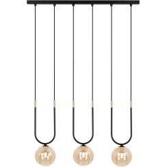 Kaja Goldi hanglamp 3x10 W zwart-gouden-amber K-5596
