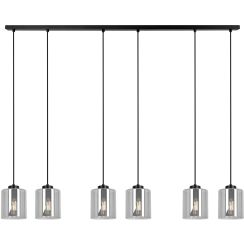 Kaja Miri hanglamp 6x15 W zwart-grafiet K-5577
