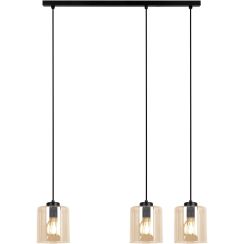 Kaja Soro hanglamp 3x15 W zwart-amber K-5570