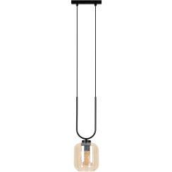 Kaja Coni hanglamp 1x15 W zwart-amber K-5580