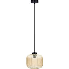 Kaja Clark hanglamp 1x15 W zwart-amber K-5650