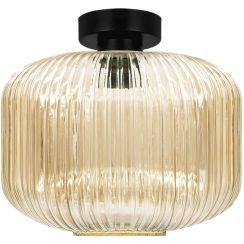 Kaja Clark plafondlamp 1x15 W zwart-amber K-5653
