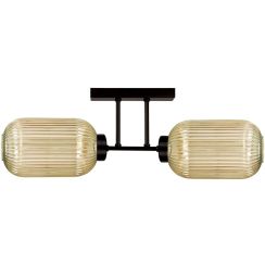 Kaja Fadiga plafondlamp 2x15 W zwart-amber K-5743