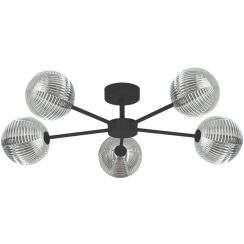 Kaja Greta plafondlamp 5x10 W zwart-grafiet K-5717