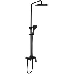 Rea Avalon bad- en doucheset wand met regendouche zwart REA-P8811