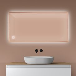 Oltens Nordlis spiegel 60x120 cm rechthoekig met verlichting met verwarmingsmat 64112610