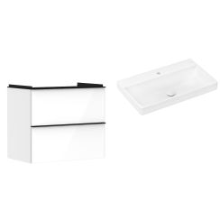 Set kast Hansgrohe Xelu Q 54027670, wastafel Hansgrohe Xelu Q 61020450