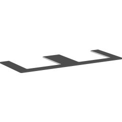 Hansgrohe Xelu Q badkamerblad op kast 136x55 cm grijs 54099910