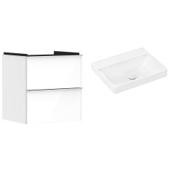 Set kast Hansgrohe Xelu Q 54023000, wastafel Hansgrohe Xelu Q 61017450