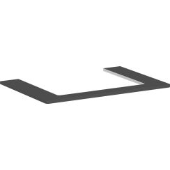 Hansgrohe Xelu Q badkamerblad op kast 78x55 cm grijs 54109910