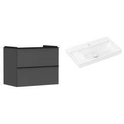 Set kast Hansgrohe Xelu Q 54028670, wastafel Hansgrohe Xelu Q 61031450