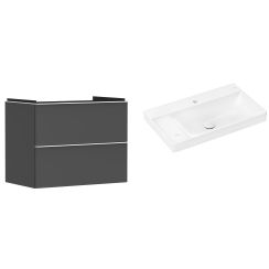 Set kast Hansgrohe Xelu Q 54028700, wastafel Hansgrohe Xelu Q 61031450