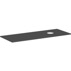 Hansgrohe Xelu Q badkamerblad op kast 136x55 cm grijs 54117910