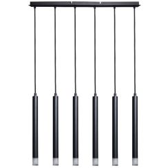 Rabalux Ramira hanglamp 6x5 W zwart-doorzichtig 72362
