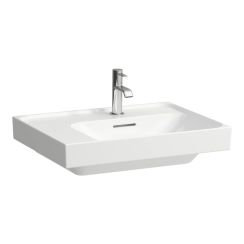 Laufen Meda wastafel 60x46 cm rechthoekig meubel wit glans H8181120001091