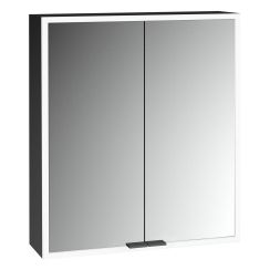 Kronenbach Cube 2.0 kast 60x17x70 cm met spiegel zwart KB100216MB