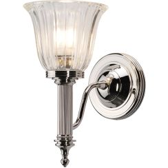 Elstead Lighting Carroll wandlamp 1x3 W nikkel BATH-CARROLL1-PN