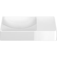Clou Vale wastafel 38x19 cm rechthoekig klassiek-opbouw wit glans CL/03.03161.R