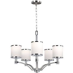 Elstead Lighting Prospect Park hanglamp 5x60 W chroom-nikkel FE-PROSPECT-PARK5