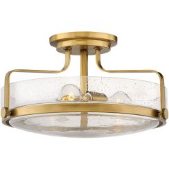 Elstead Lighting Harper plafondlamp 3x60 W messing-doorzichtig HK-HARPER-SFM-HB-CS