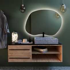 Baltica Design Bright Stain II spiegel 90x64 cm met verlichting met verwarmingsmat 5904107916064