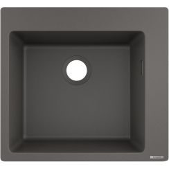 Hansgrohe S 51 spoelbak van graniet 56x54 cm grijs/grafiet/onyx 43312290