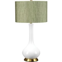 Elstead Lighting Milo tafellamp 1x60 W wit-messing-groen MILO-AB-TL-RTH