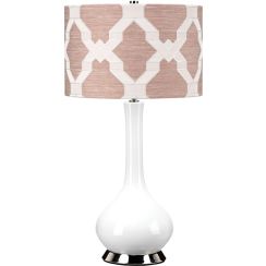 Elstead Lighting Milo tafellamp 1x60 W wit-nikkel-beige MILO-PN-TL-OVTH