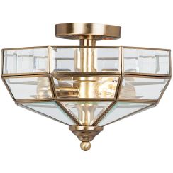 Elstead Lighting Old Park plafondlamp 2x60 W messing OLD-PARK-AB